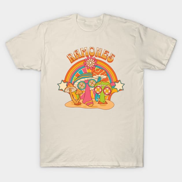 ramone mushroom band T-Shirt by IJUL GONDRONGS